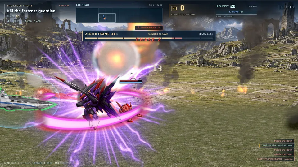 Bravemech boss battle